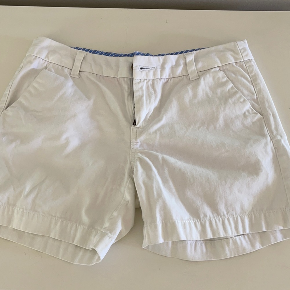 Merona-White Shorts-Zipper fly-EUC-Sz 2